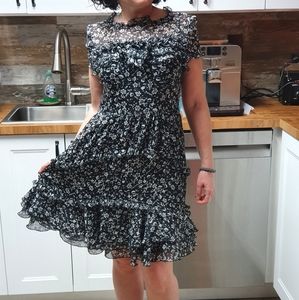 French Conection black and white floral dress